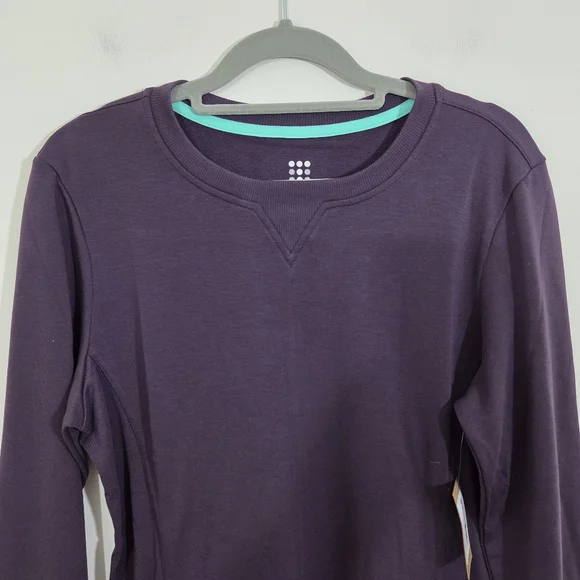 NWT Title Nine NBD Dress Long Sleeve Dark Plum Purple Casual Size Medium Comfy - Picture 3 of 10